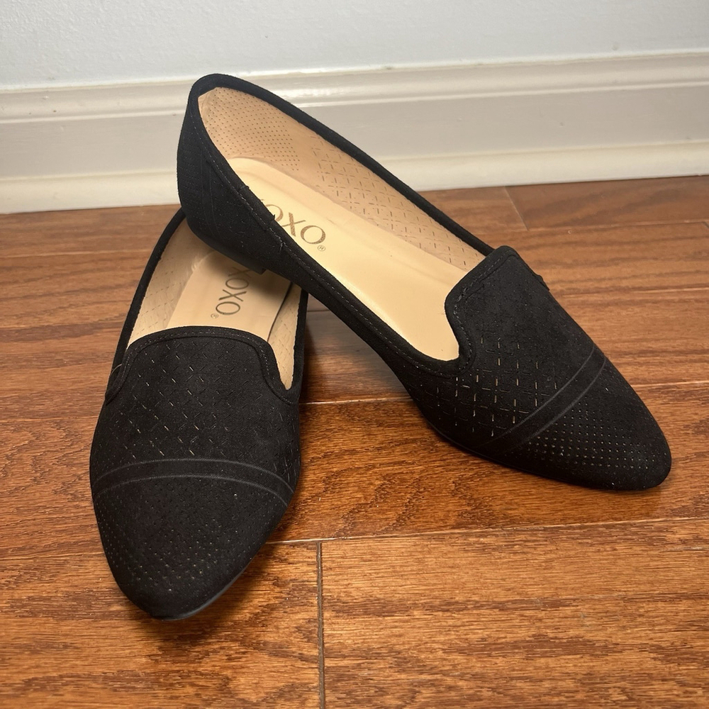 XOXO Vancy Black Fabric Womens 6 M Ballet Flats Shoe NEW - Picture 8 of 12